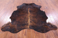 Thumbnail for Dark Brindle Natural Cowhide Rug - Medium 6'2
