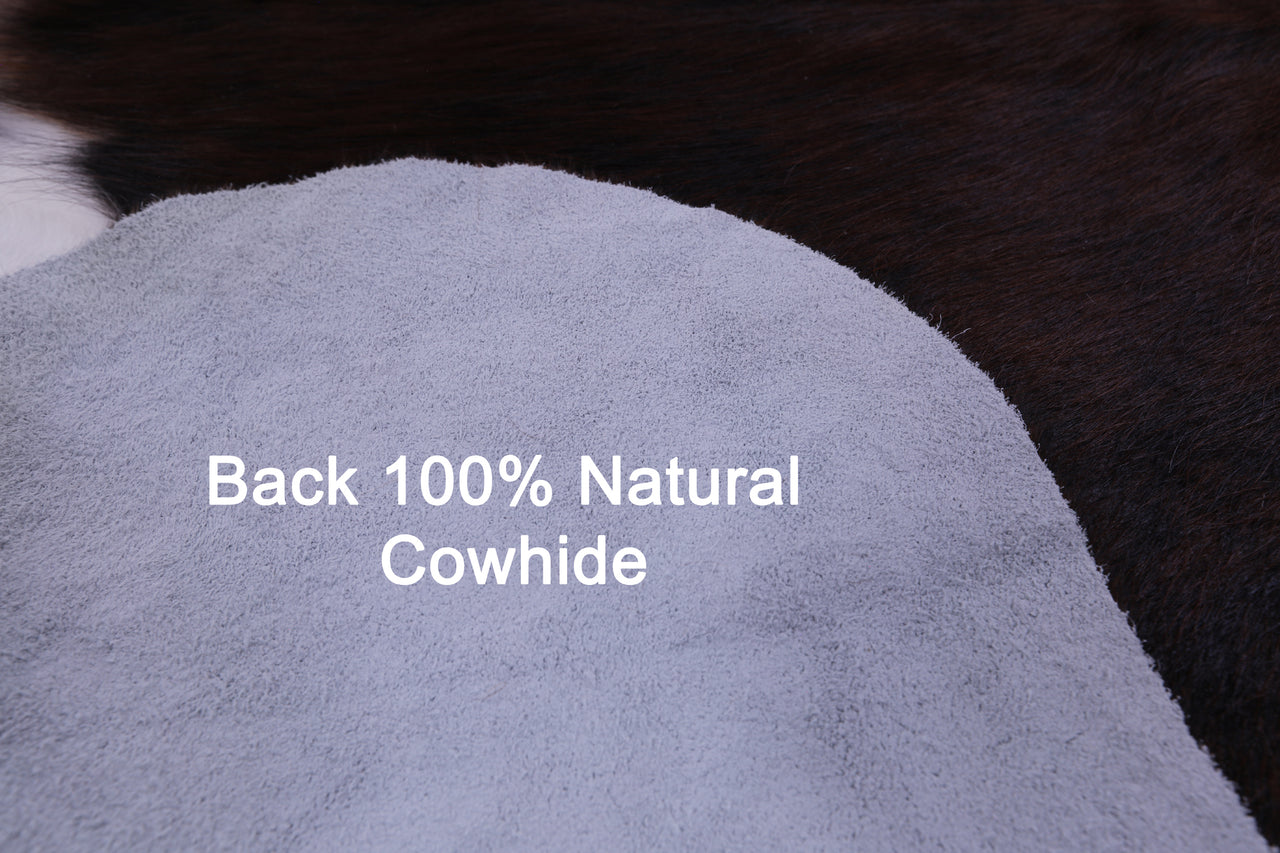 Dark Brindle Natural Cowhide Rug - Medium 6'2"H x 5'10"W