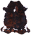 Tricolor Natural Cowhide Rug - Large 6'11"H x 6'0"W