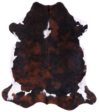 Thumbnail for Tricolor Natural Cowhide Rug - Large 6'11