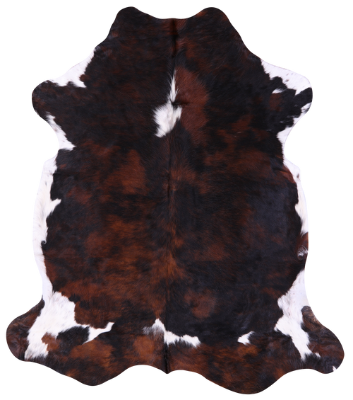 Tricolor Natural Cowhide Rug - Large 6'11