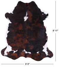 Thumbnail for Tricolor Natural Cowhide Rug - Large 6'11