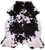 Tricolor Natural Cowhide Rug - Large 6'10"H x 6'2"W