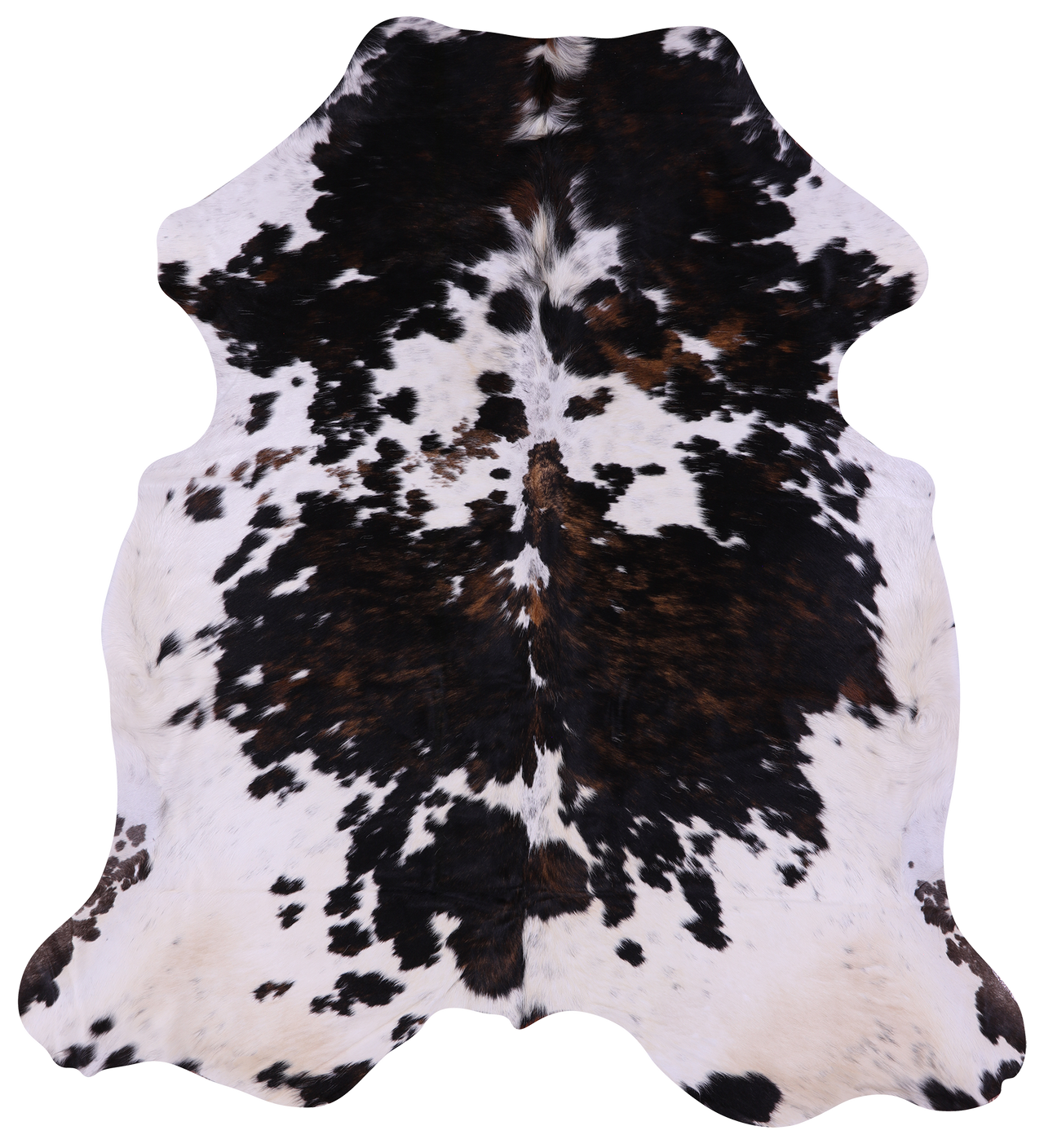 Tricolor Natural Cowhide Rug - Large 6'10"H x 6'2"W