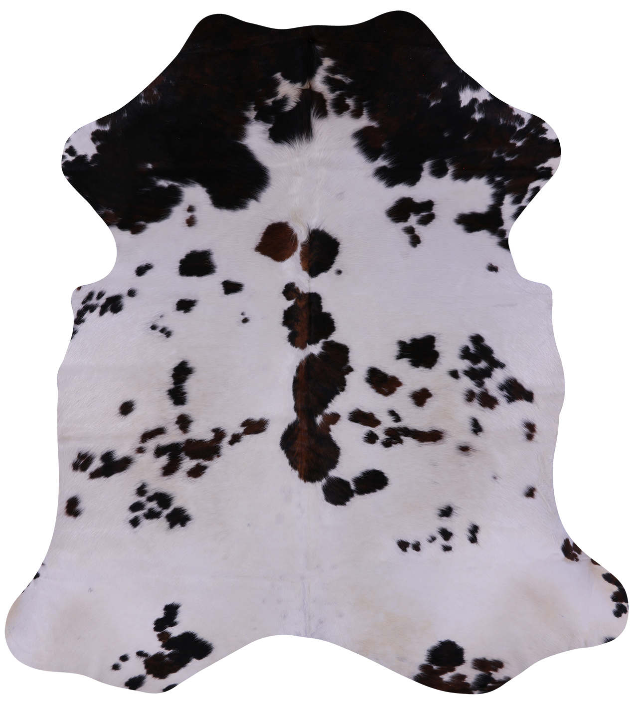 Tricolor Natural Cowhide Rug - Medium 6' 2"H x 5' 7"W