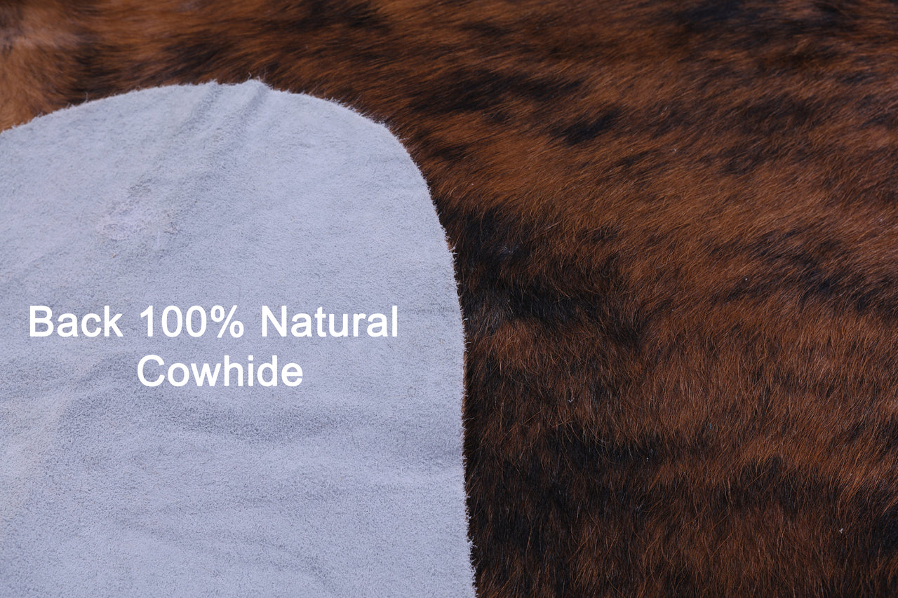 Brindle Natural Cowhide Rug - X-Large 7'2"H x 6'6"W