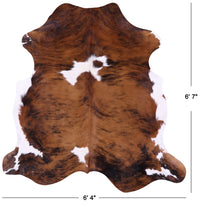 Thumbnail for Brindle Natural Cowhide Rug - Large 6'7