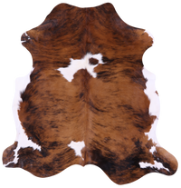 Thumbnail for Brindle Natural Cowhide Rug - Large 6'7