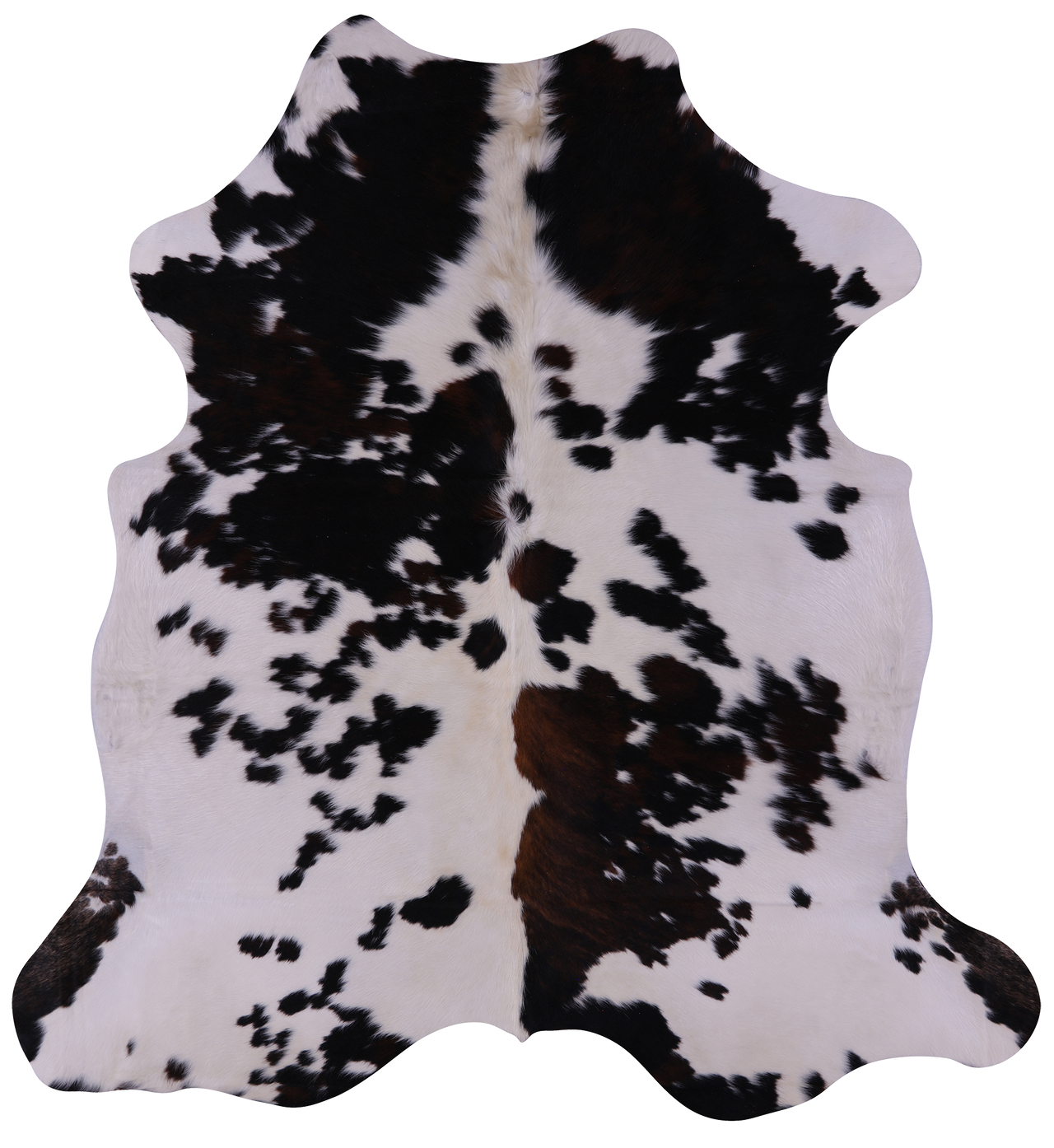 Tricolor Natural Cowhide Rug - Large 6'7"H x 6'0"W