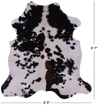 Thumbnail for Tricolor Natural Cowhide Rug - Large 6'7