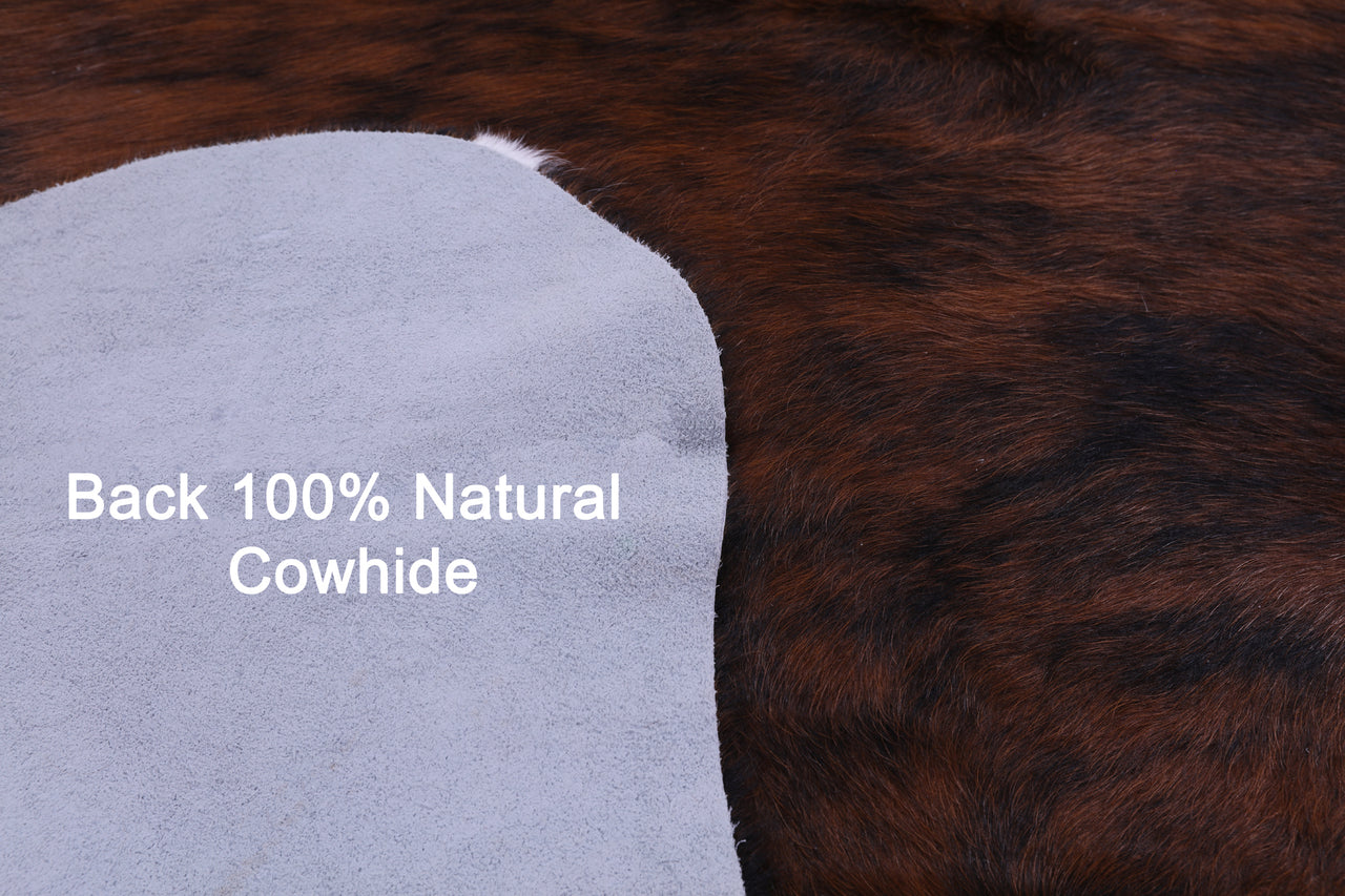 Brindle Natural Cowhide Rug - Large 6'10"H x 6'5"W