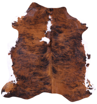 Thumbnail for Brindle Natural Cowhide Rug - Large 6'10