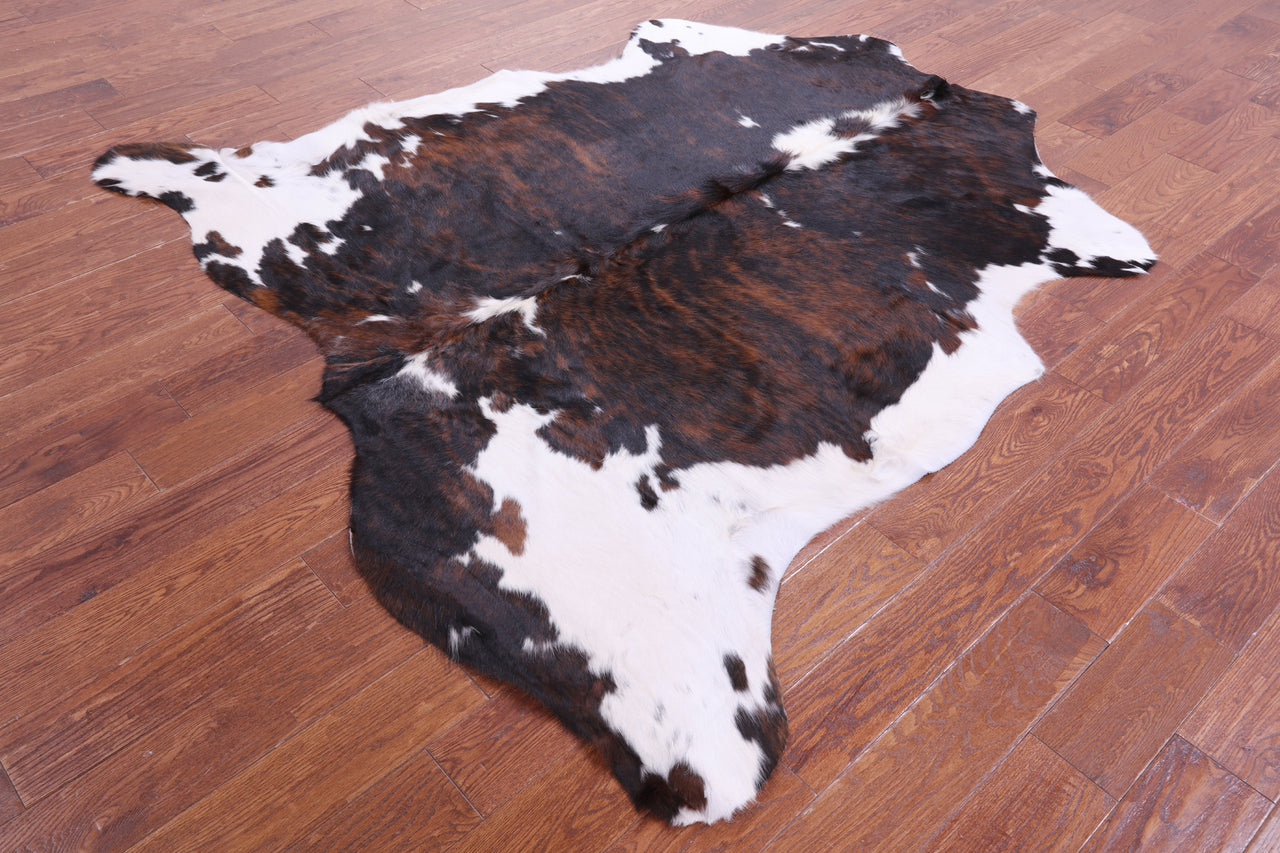 Tricolor Natural Cowhide Rug - Large 6' 10"H x 6' 8"W