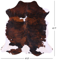 Thumbnail for Brindle Natural Cowhide Rug - Large 6'7