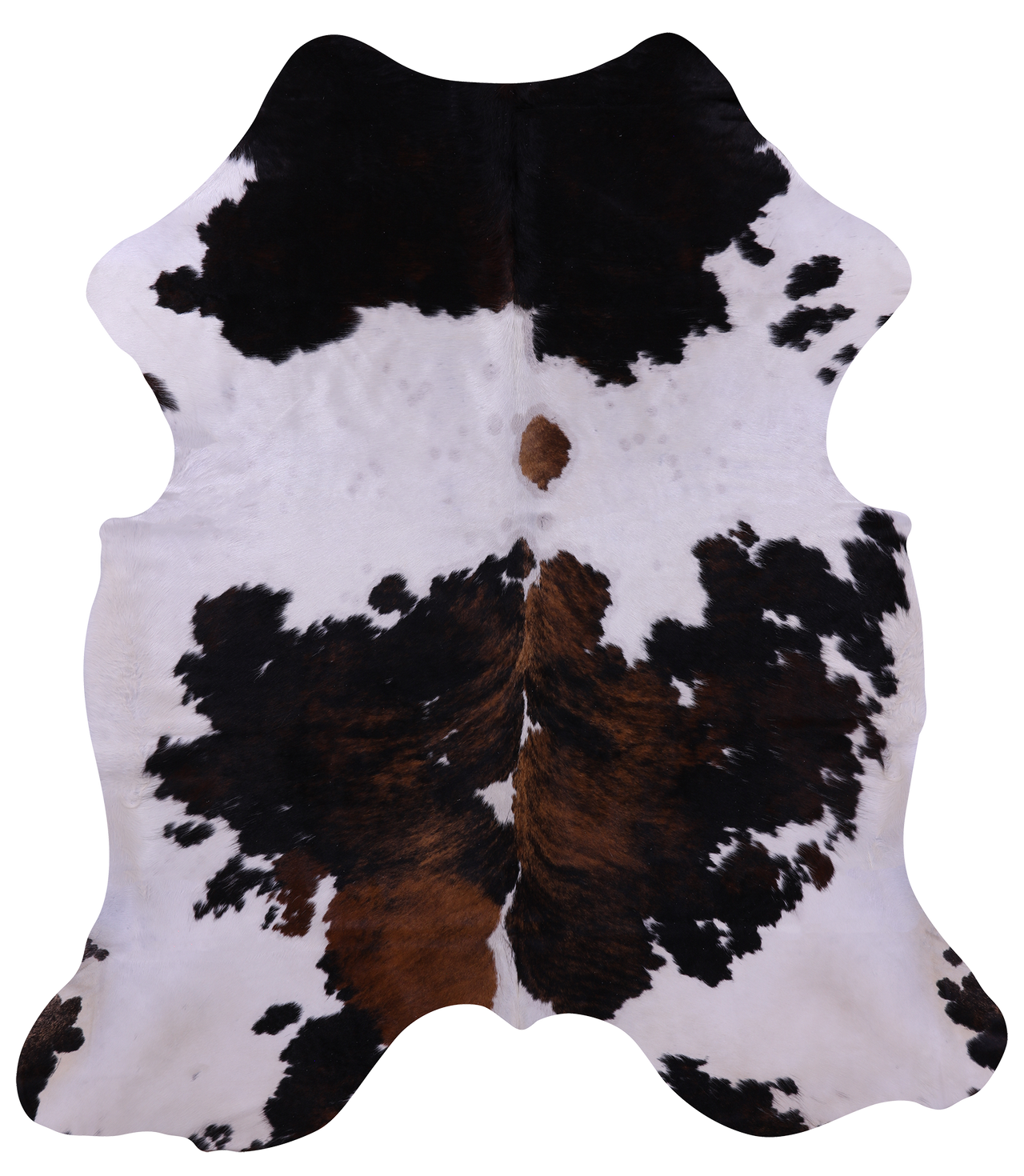 Tricolor Natural Cowhide Rug - Large 6'9"H x 6'0"W