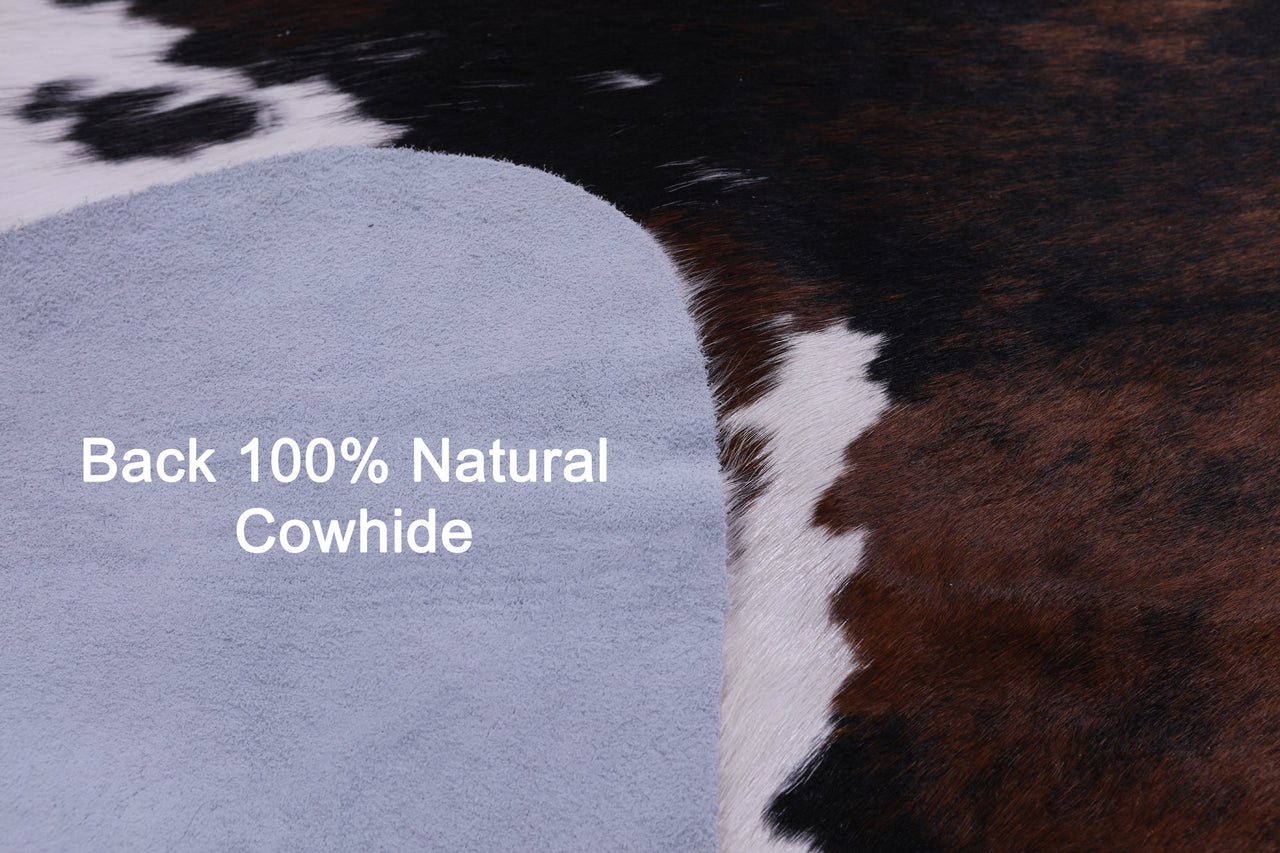 Tricolor Natural Cowhide Rug - Large 6'9"H x 6'0"W