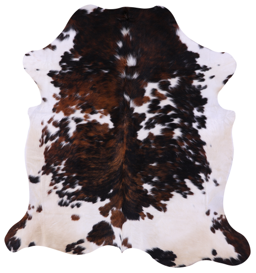 Tricolor Natural Cowhide Rug - Large 6'9