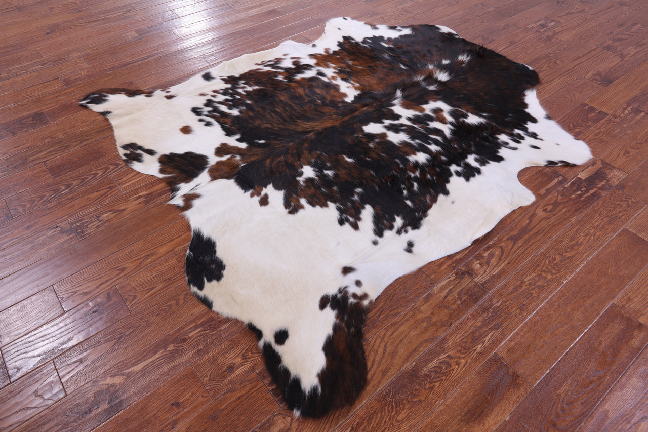 Tricolor Natural Cowhide Rug - Large 6'9"H x 6'3"W