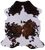 Tricolor Natural Cowhide Rug - X-Large 7'6"H x 6'9"W
