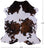 Tricolor Natural Cowhide Rug - X-Large 7'6"H x 6'9"W