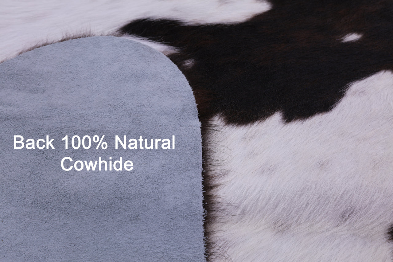 Tricolor Natural Cowhide Rug - X-Large 7'4"H x 6'0"W