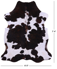 Thumbnail for Tricolor Natural Cowhide Rug - X-Large 7'4