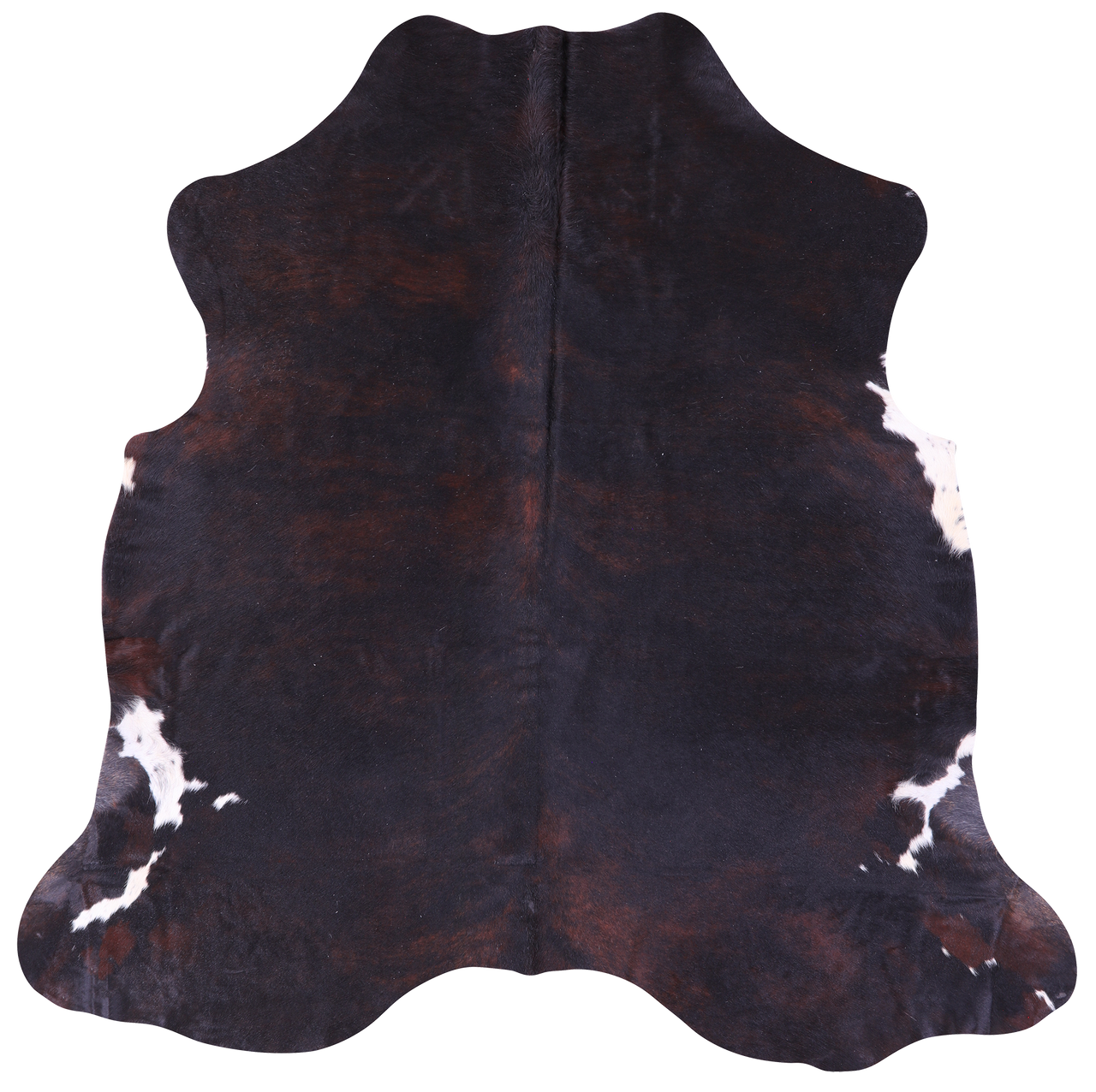 Dark Brown Natural Cowhide Rug - Small 5'6"H x 5'8"W