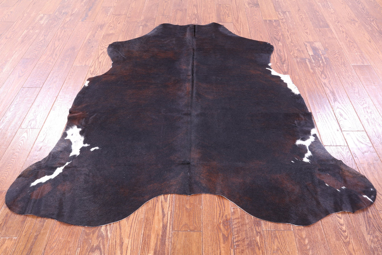 Dark Brown Natural Cowhide Rug - Small 5'6"H x 5'8"W