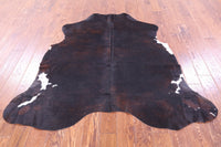 Thumbnail for Dark Brown Natural Cowhide Rug - Small 5'6