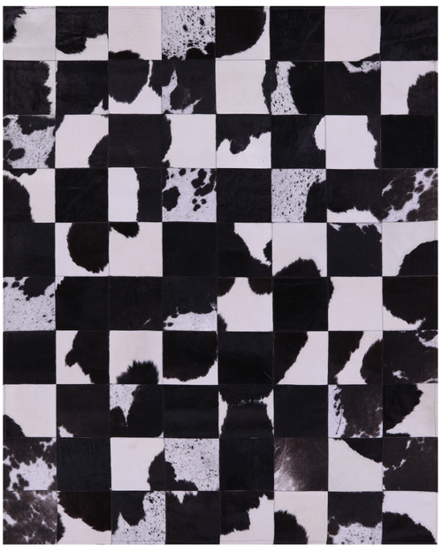 Salt & Pepper Patchwork Natural Black & White Cowhide Rug - 5' 3
