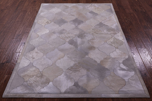 Champagne Patchwork Natural Cowhide Rug - 4' 10
