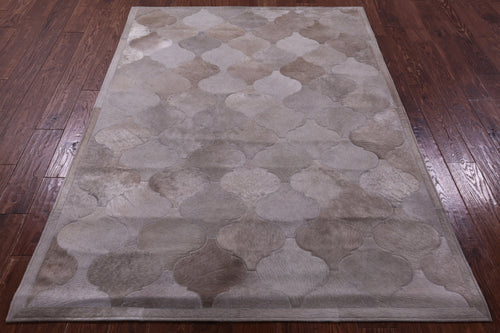 Brown Patchwork Natural Cowhide Rug - 5' 0