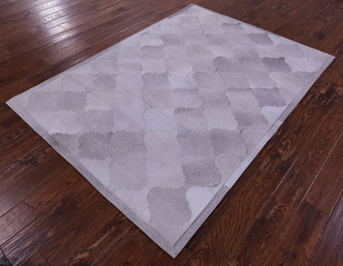 Grey Patchwork Natural Cowhide Rug - 5' 0