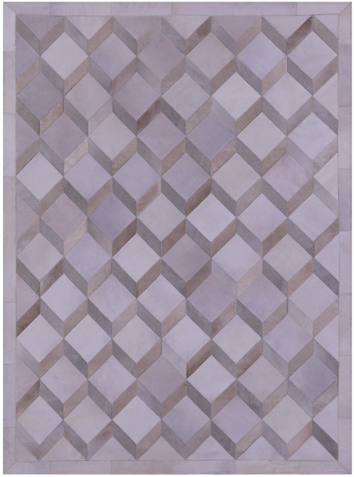 Brown & White Patchwork Natural Cowhide Rug - 5' 0