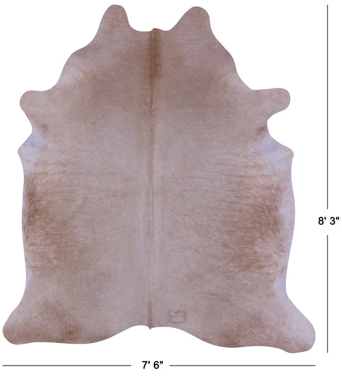 Beige Natural Cowhide Rug - XX-Large 8' 3