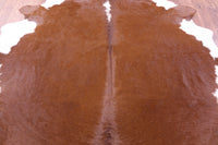 Thumbnail for Brown & White Natural Cowhide Rug - XX-Large 8' 6