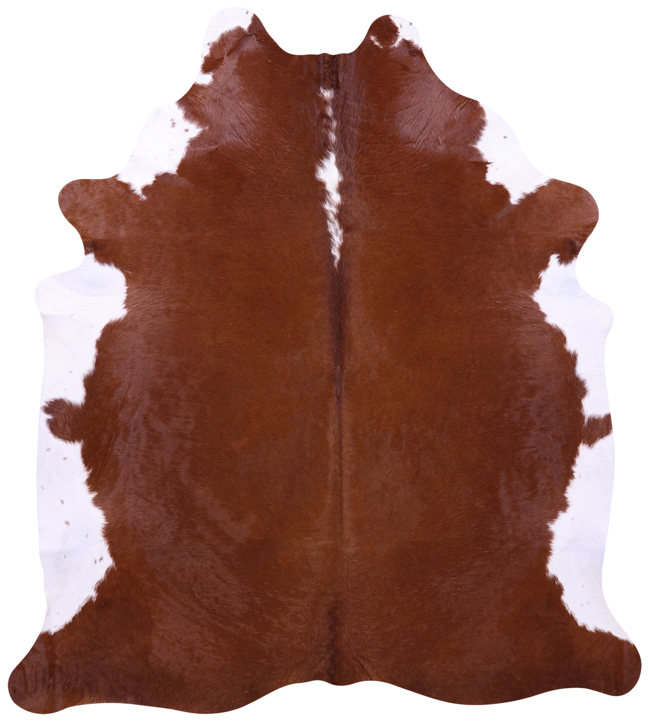 Brown & White Natural Cowhide Rug - XX-Large 8' 6"H x 7' 7"W