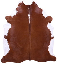 Thumbnail for Brown & White Natural Cowhide Rug - XX-Large 8' 6
