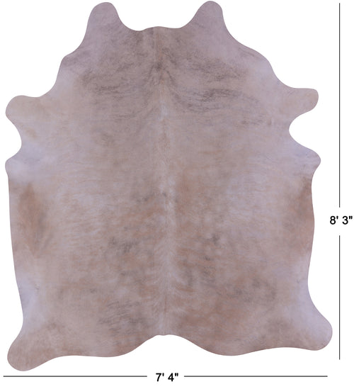 Beige Natural Cowhide Rug - XX-Large 8' 3