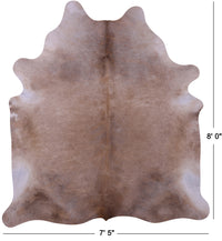Thumbnail for Light Brown Natural Cowhide Rug - XX-Large 8' 0