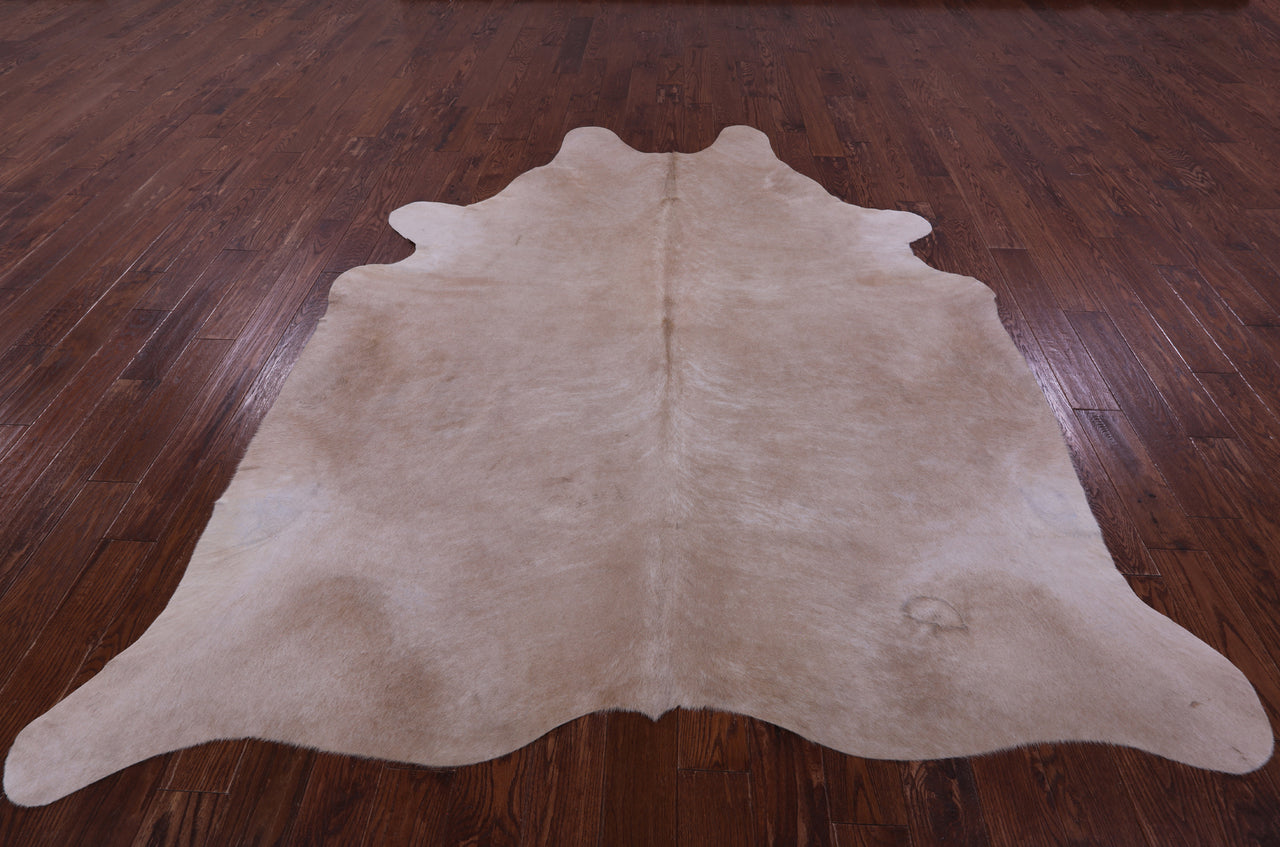 Beige Natural Cowhide Rug - XX-Large 8' 7"H x 7' 5"W