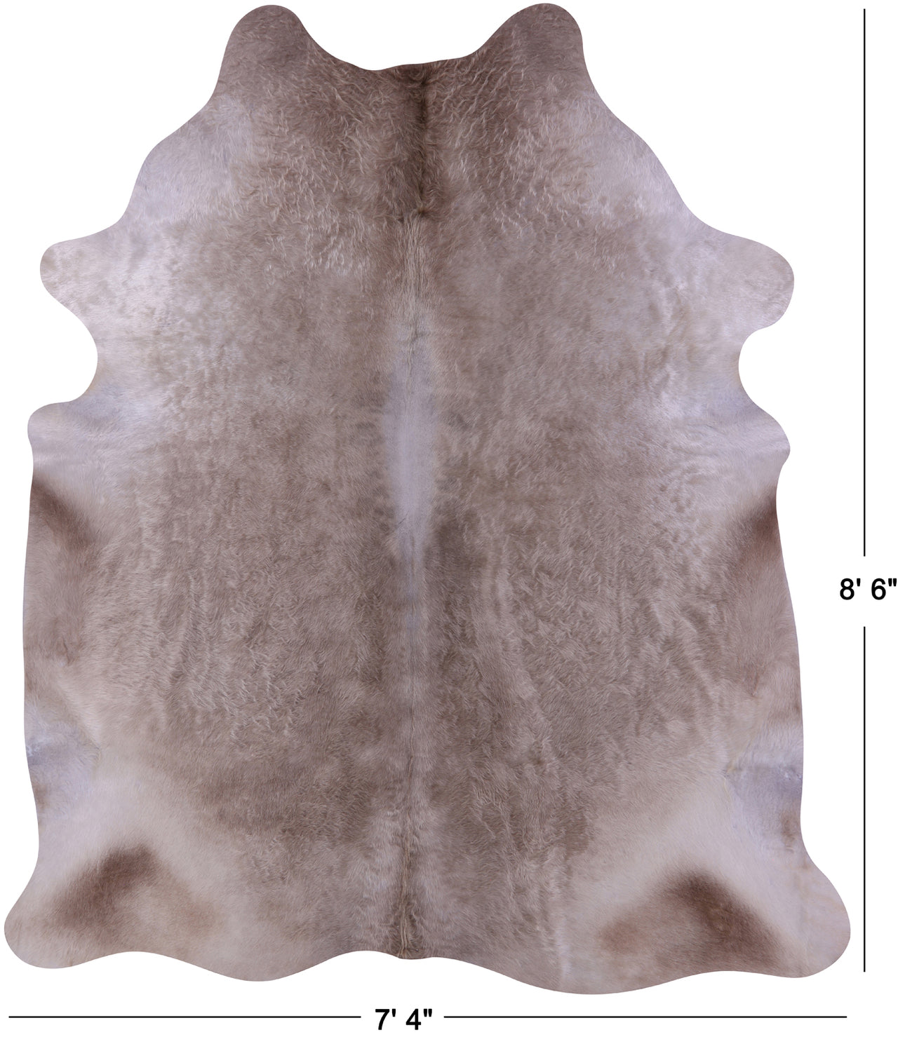 Champagne Natural Cowhide Rug - XX-Large 8' 6"H x 7' 4"W