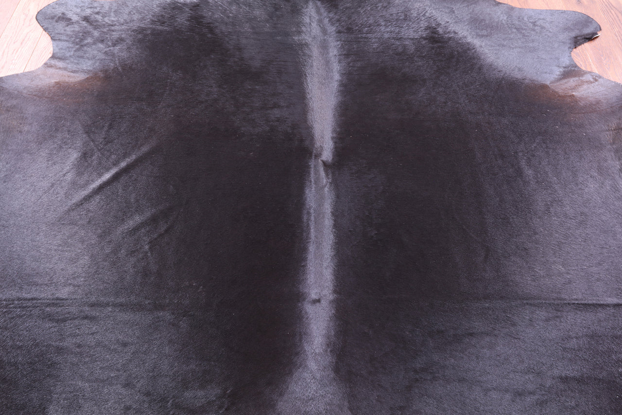 Black Natural Cowhide Rug - XX-Large 8' 0"H x 7' 5"W