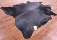 Thumbnail for Black Natural Cowhide Rug - XX-Large 8' 0