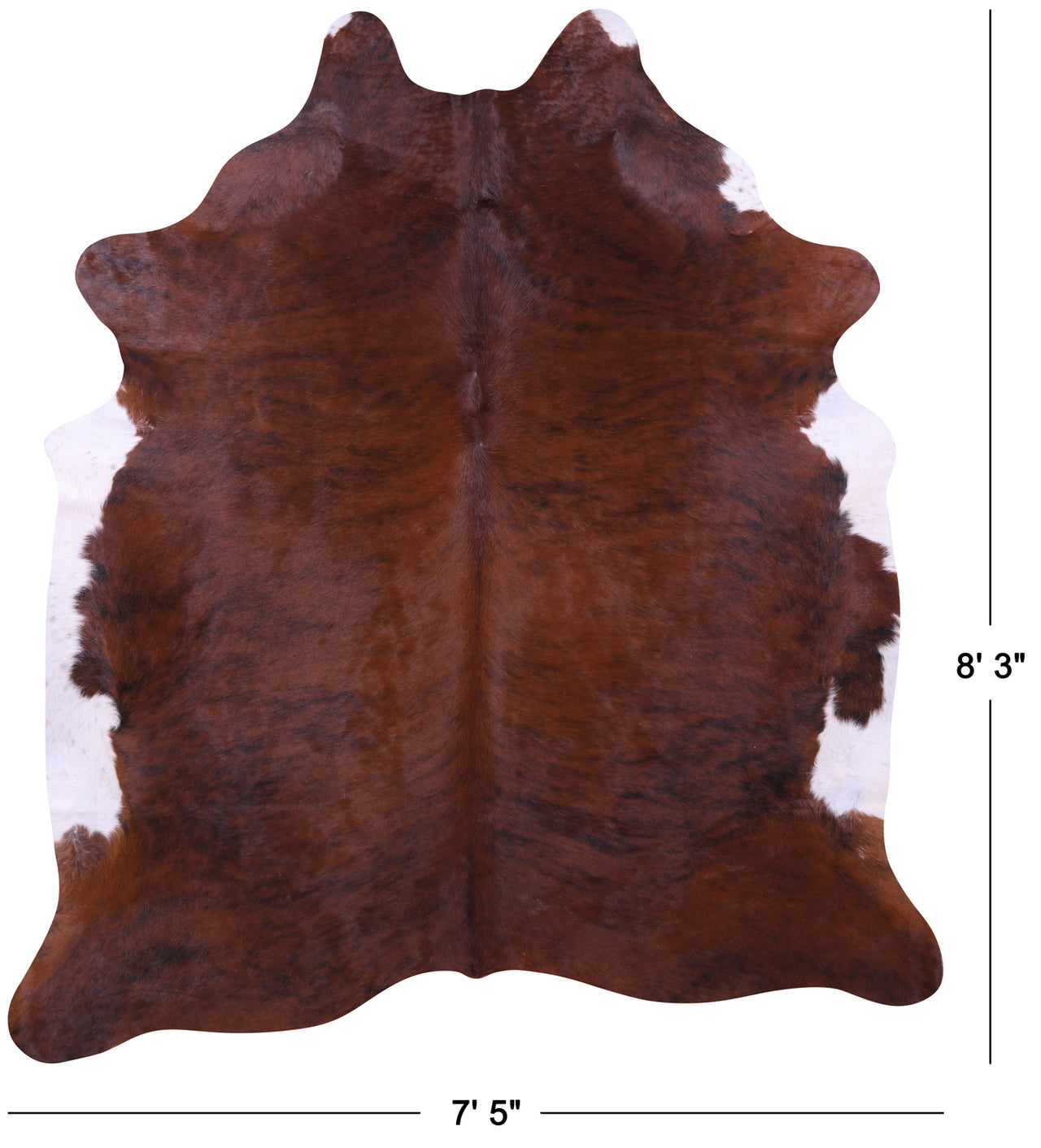 Brindle Natural Brown Cowhide Rug - XX-Large 8' 3"H x 7' 5"W