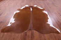 Thumbnail for Brown & White Natural Cowhide Rug - XX-Large 8' 0