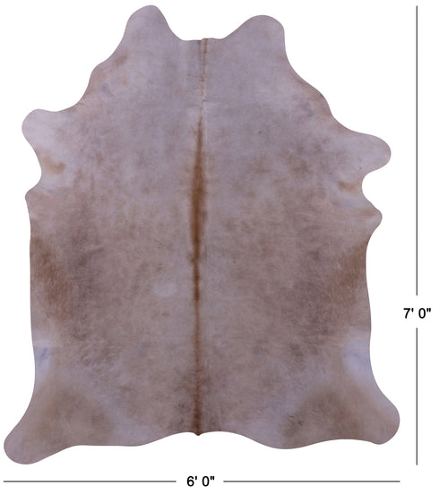 Beige Natural Cowhide Rug - X-Large 7' 0