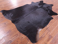 Thumbnail for Black Natural Cowhide Rug - X-Large 7' 0