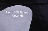 Thumbnail for Black Natural Cowhide Rug - X-Large 7' 0
