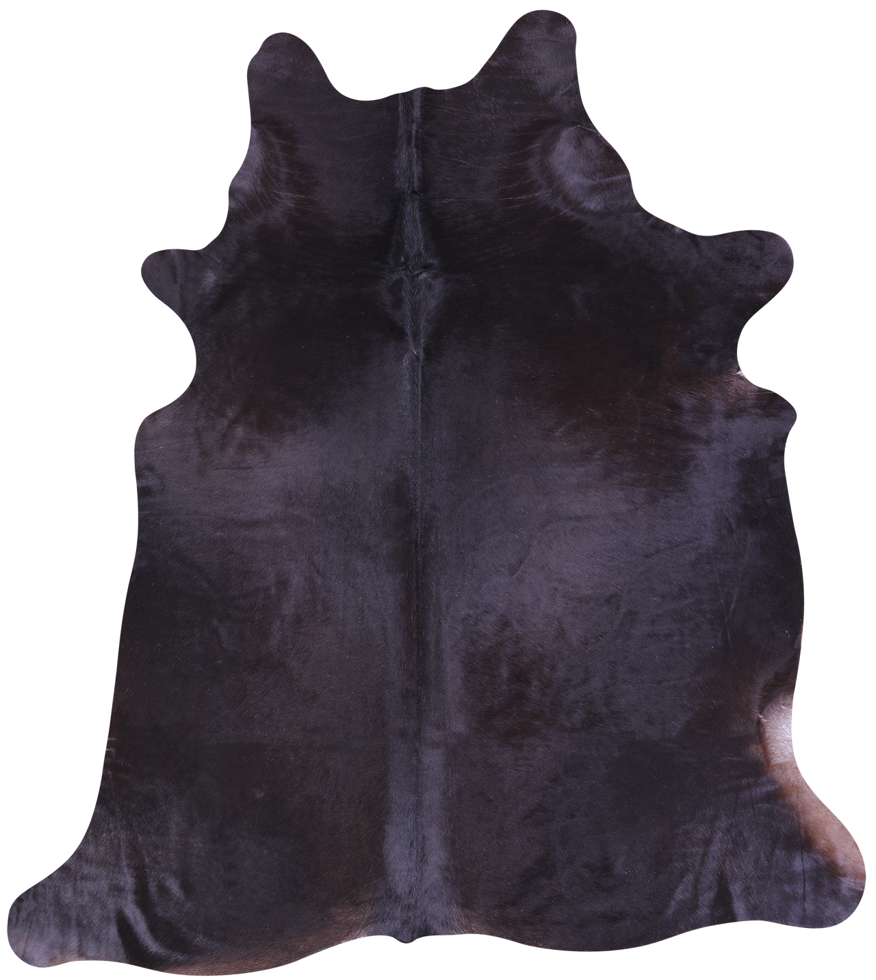 Black Natural Cowhide Rug - X-Large 7' 0"H x 6' 4"W